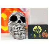 Halloween Figurines, Witch Decor, and BOO Wall Banner Collection