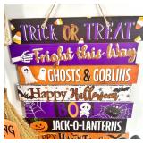 Halloween Decoration Including Signs, Witch Figures, and Decor Accents