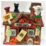 Halloween Frankenstein Figures and Spooky Ceramic Houses Decor Collection