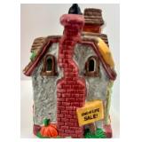 Halloween Frankenstein Figures and Spooky Ceramic Houses Decor Collection