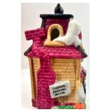 Halloween Frankenstein Figures and Spooky Ceramic Houses Decor Collection