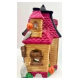 Halloween Frankenstein Figures and Spooky Ceramic Houses Decor Collection