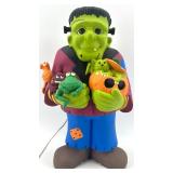 Halloween Frankenstein Figures and Spooky Ceramic Houses Decor Collection