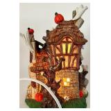 Set of 3 Lighted Halloween Village Houses with Ghost and Pumpkin Designs