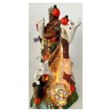 Set of 3 Lighted Halloween Village Houses with Ghost and Pumpkin Designs
