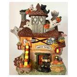 Set of 3 Lighted Halloween Village Houses with Ghost and Pumpkin Designs