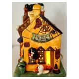 Set of 3 Lighted Halloween Ceramic Village Houses