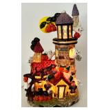 Set of 3 Lighted Halloween Ceramic Village Houses
