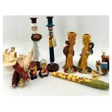 Thanksgiving Decor Collection: Figurines, Candle Holders, and Decorative Corn