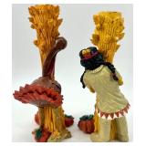 Thanksgiving Decor Collection: Figurines, Candle Holders, and Decorative Corn