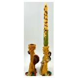 Thanksgiving Decor Collection: Figurines, Candle Holders, and Decorative Corn