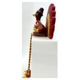 Thanksgiving Turkey Shelf Sitters with Plush and Wooden Figures