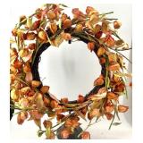 Fall Harvest Wreath, Halloween Sign, and Pumpkin Picks Decor Set