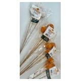 Fall Harvest Wreath, Halloween Sign, and Pumpkin Picks Decor Set