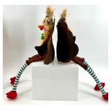 Set of 4 Plush Thanksgiving Turkey Shelf Sitters