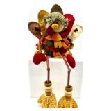 Set of 4 Plush Thanksgiving Turkey Shelf Sitters