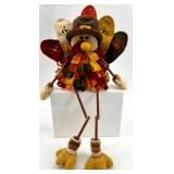 Set of 4 Plush Thanksgiving Turkey Shelf Sitters