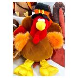 Collection of Plush and Fabric Turkey Decorations