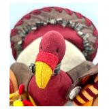 Collection of Plush and Fabric Turkey Decorations