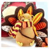 Collection of Plush and Fabric Turkey Decorations