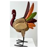 Thanksgiving Decor Collection with Wooden Turkeys and Pilgrims