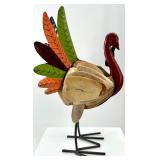 Thanksgiving Decor Collection with Wooden Turkeys and Pilgrims