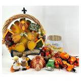 Thanksgiving Decor Collection with Figurines, Turkey Lights, and Wall Accents