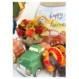 Thanksgiving Decor Collection with Figurines, Turkey Lights, and Wall Accents