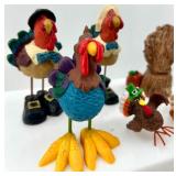 Thanksgiving Turkey and Pilgrim Figurine Collection