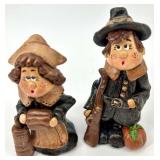 Thanksgiving Turkey and Pilgrim Figurine Collection