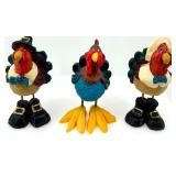 Thanksgiving Turkey and Pilgrim Figurine Collection
