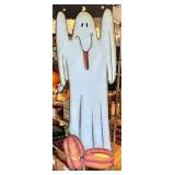 Set of 3 Halloween Canvas Decorations with Witch, Ghost, and Pumpkin Designs