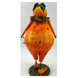 Pumpkin Figurine with Ghost Garland and Ceramic Pumpkin Jar Set