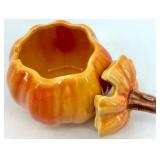 Pumpkin Figurine with Ghost Garland and Ceramic Pumpkin Jar Set