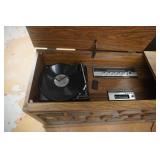 Zenith Vintage Wood Console Vintage Record Player With Radio