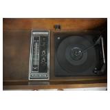 Telex Phonola Vintage Wood Console Stereophonic High Fidelity Record Player With Radio