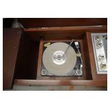 Zenith Vintage Wood Console Cabinet Record Player With Radio