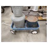Vintage Wagon & Buckets/Cans Vintage Wagon & Buckets/Cans