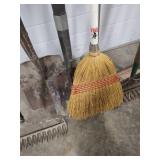 Long-Handled Tool Lot - Rakes, Brooms, Shovels Long-Handled Tool Lot - Rakes, Brooms, Shovels