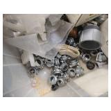Tote of Electrical Parts - Connectors, Etc Tote of Electrical Parts - Connectors, Etc