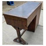Vintage Hardwood Writing Desk Vintage Hardwood Writing Desk