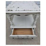 Beat-up White Coffee Table with a Drawer in bottom Beat-up White Coffee Table with a Drawer in bottom