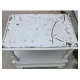 Beat-up White Coffee Table with a Drawer in bottom Beat-up White Coffee Table with a Drawer in bottom