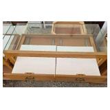 Glass-top Display Cabinet W/ Cushioned Drawers Glass-top Display Cabinet W/ Cushioned Drawers