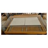 Glass-top Display Cabinet W/ Cushioned Drawers Glass-top Display Cabinet W/ Cushioned Drawers