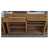 Large Glass-top Display Cabinet W/ Cushioned Drawers Large Glass-top Display Cabinet W/ Cushioned Drawers