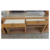 Large Glass-top Display Cabinet W/ Cushioned Drawers Large Glass-top Display Cabinet W/ Cushioned Drawers