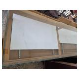 Large Glass-top Display Cabinet W/ Cushioned Drawers Large Glass-top Display Cabinet W/ Cushioned Drawers
