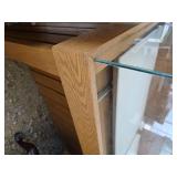 Large Glass-top Display Cabinet W/ Cushioned Drawers Large Glass-top Display Cabinet W/ Cushioned Drawers