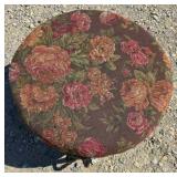 Wrought Iron Footstool with fabric cushion Wrought Iron Footstool with fabric cushion